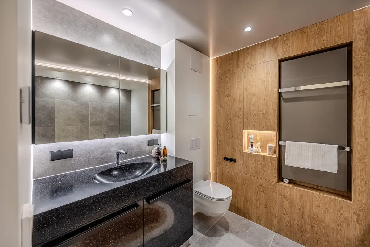 Designbad mit bodenebener Dusche
